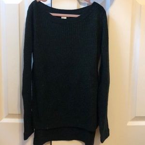 Ribbed HM green sparkle sweater. Size XS